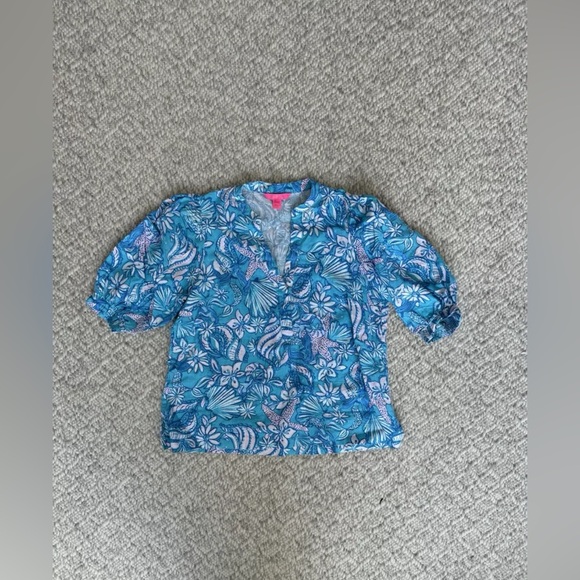 Lilly Pulitzer Mialeigh Linen Top - Picture 2 of 2